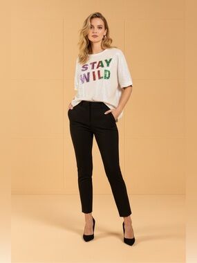 STAY WILD SEQUIN GRAPHIC TOP